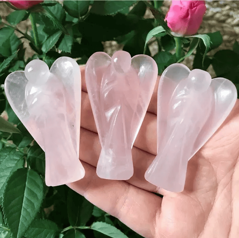 placing rose quartz