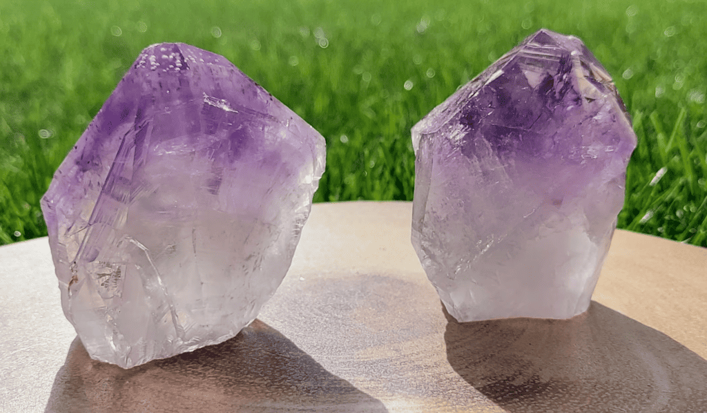 amethyst and rose quartz crystal