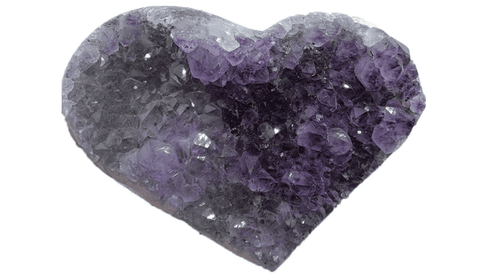 Natural Stones Amethyst Cluster Heart Agate Geode Crystal