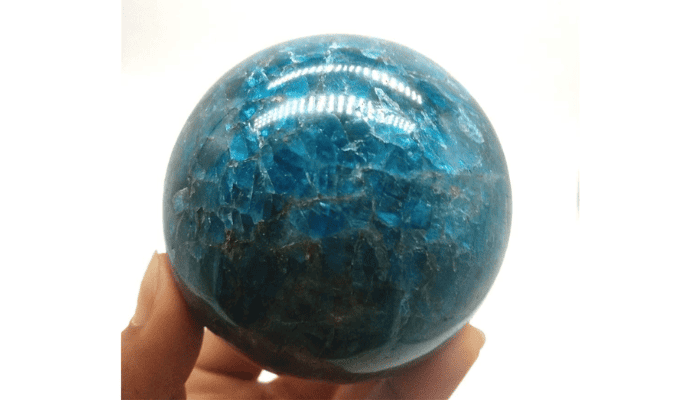 LIXUAN Blue Apatite Crystal Sphere Apatite Sphere Ball